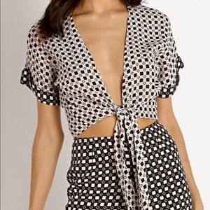 Beach riot piper checkered crop top